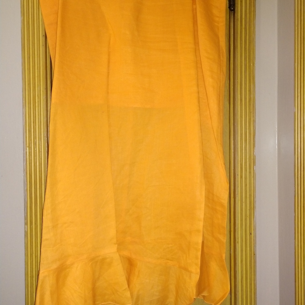 Orange, 3 piece linen suit. - Picture 2 of 5